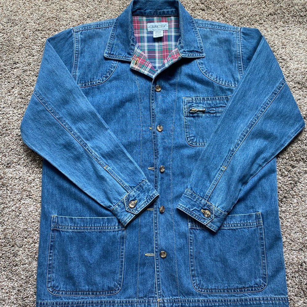 VTG Cabin Creek 100% Cotton Blue Denim Jacket